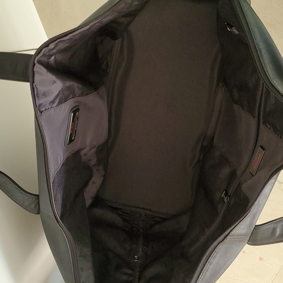 Rare Tumi Large Men's Boston Leather Weekender Duffel, 55L - Picture 10 of 12